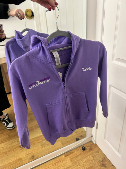 Purple zip up jacket